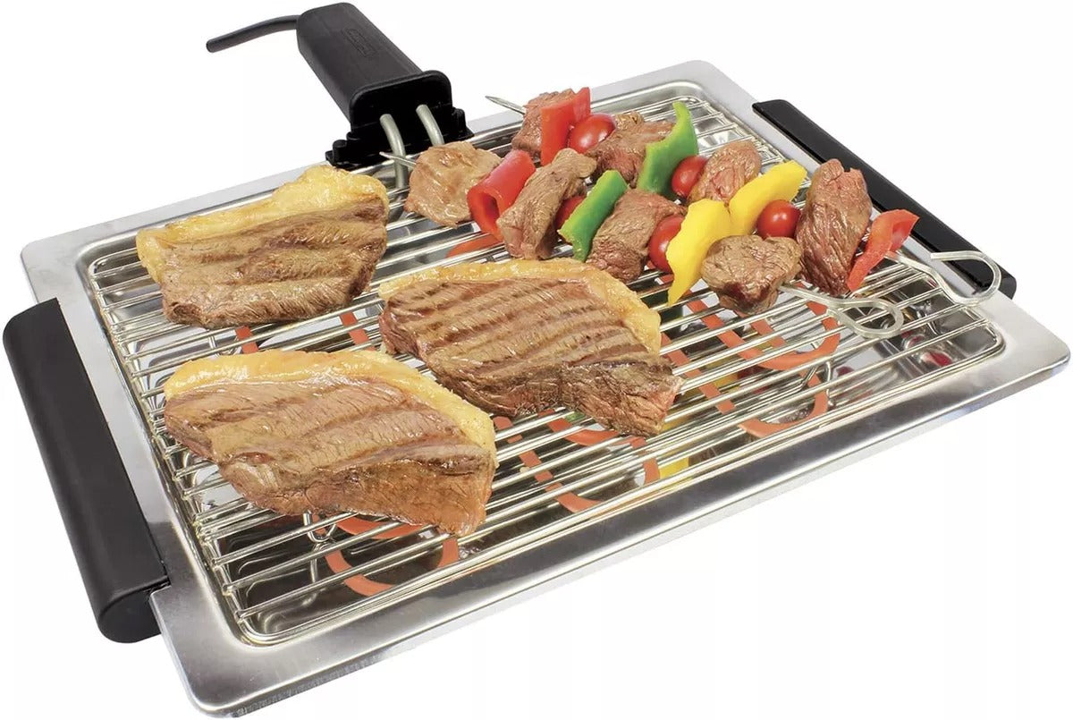 Churrasqueira Elétrica Portátil Grelha Removível Bandeja Coletora Cotherm Giulietta Grill 1250W 110V