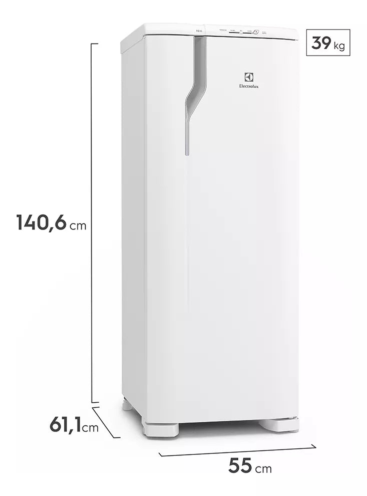 Geladeira RE31 Cycle Defrost 240L Degelo Prático Uma Porta Com Branco Electrolux 127V