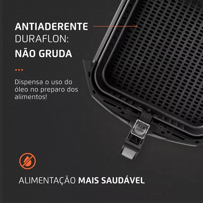 Fritadeira Air Fryer Afn-80-bi 8 Litros 1900w Mondial Cor Preto/Inox 110V