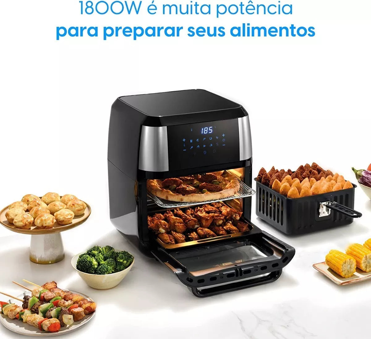 Fritadeira Elétrica Sem Óleo Elgin 12 Litros 4 Em 1 Forno