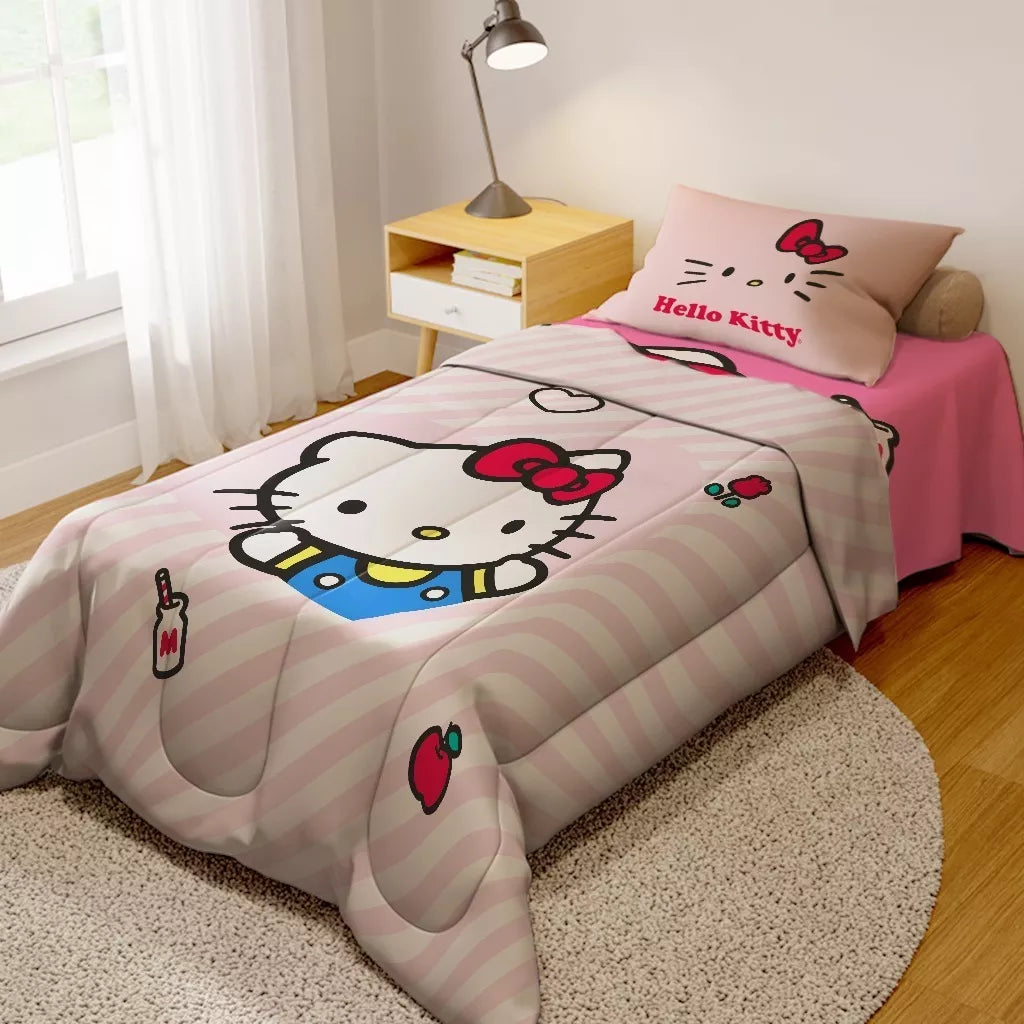 Edredom Infantil Solteiro Hello Kitty