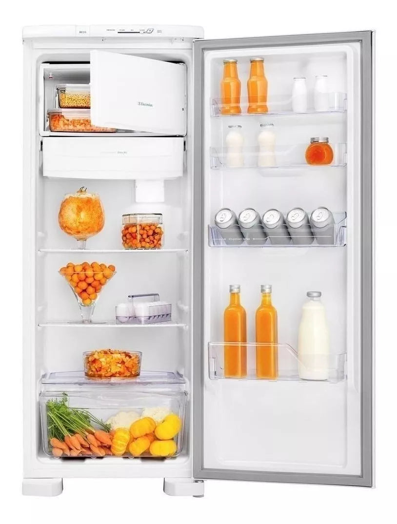 Geladeira RE31 Cycle Defrost 240L Degelo Prático Uma Porta Com Branco Electrolux 127V