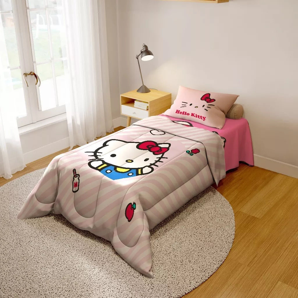 Edredom Infantil Solteiro Hello Kitty