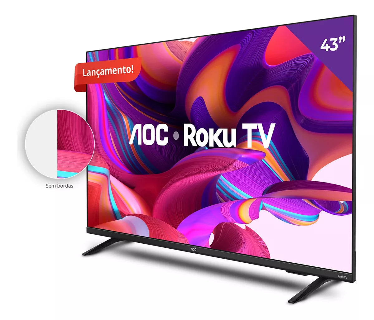 Smart Tv 43'' Full Hd Com Roku Tv 43s5135/78g Aoc Bivolt