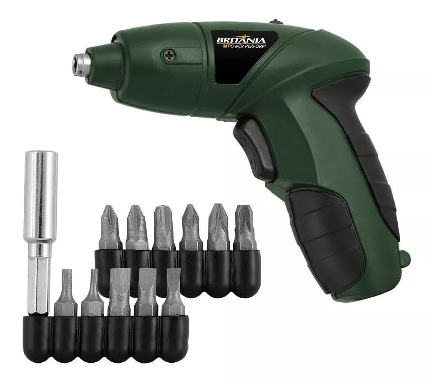 Parafusadeira Britânia 4,8v Com 11 Bits E Prolongador Bpf01