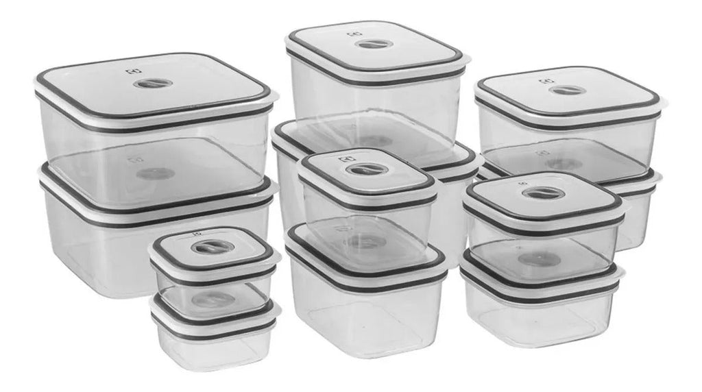 Kit Potes Herméticos Plásticos Cinza 12 Unidades Electrolux