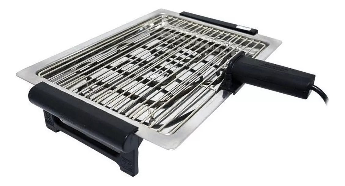 Churrasqueira Elétrica Portátil Grelha Removível Bandeja Coletora Cotherm Giulietta Grill 1250W 110V