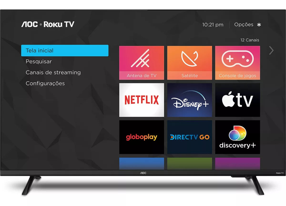 Smart Tv 43'' Full Hd Com Roku Tv 43s5135/78g Aoc Bivolt